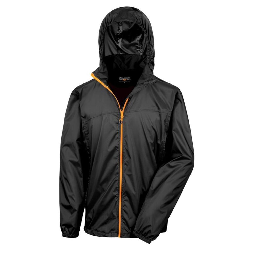 Result Unisex Urban Outdoor HDi Quest Hydradri Lightweight Jacket / Black / Oran